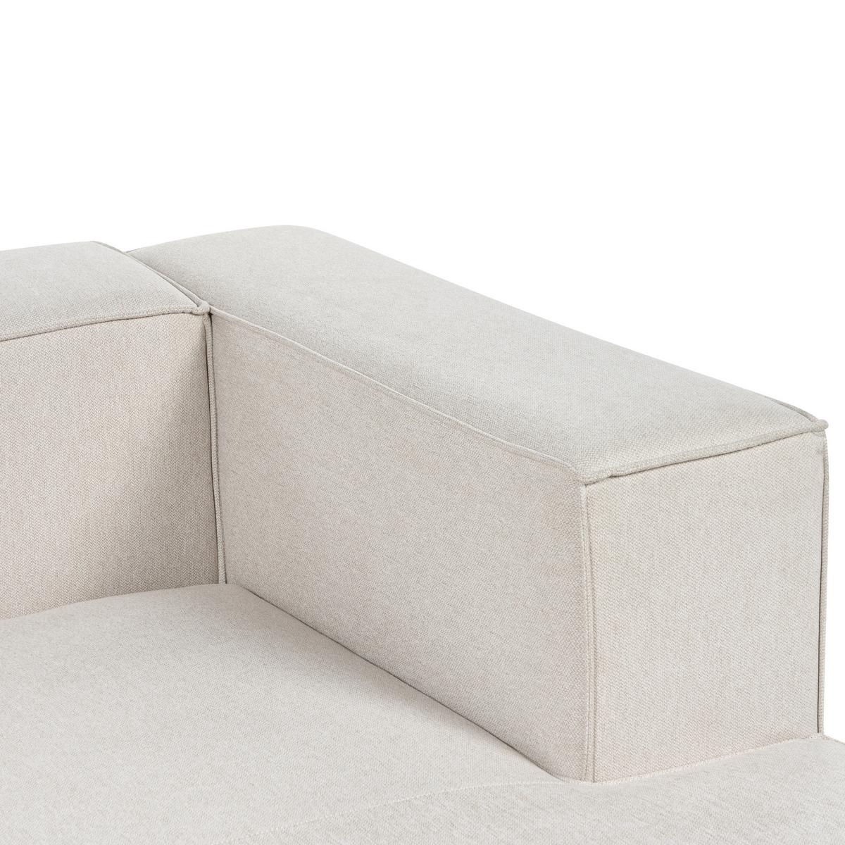 3-SITZER-ECKSOFA hellbeige linksseitig Vernon - Beige, Textil (330/178cm) - Beliani
