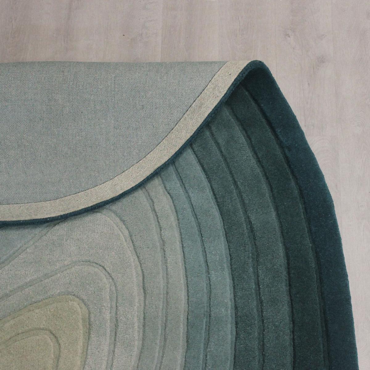 WOLLTEPPICH PARRET, mit Farbverlauf, Blau, 160 x 230 cm - Blau, Textil (230/160cm) - KADIMA DESIGN