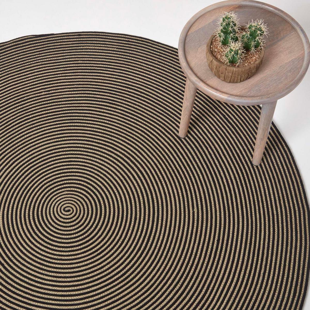 TEPPICH Spirale geflochten rund 200 cm - Braun, Textil (200/200cm) - Homescapes