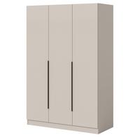 KLEIDERSCHRANK kaschmir 120 x 181 cm, Drehtürenschrank 3-türig - Kaschmir/Schwarz, Holzwerkstoff/Kunststoff (120/181/52cm) - Inn.Furn