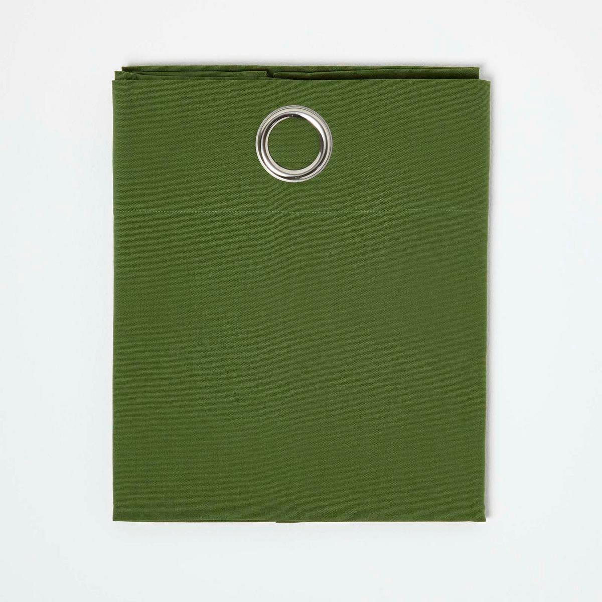 ÖSENVORHANG blickdicht 2er-Set, 137/228 cm - Olivgrün, Textil (137/228cm) - Homescapes