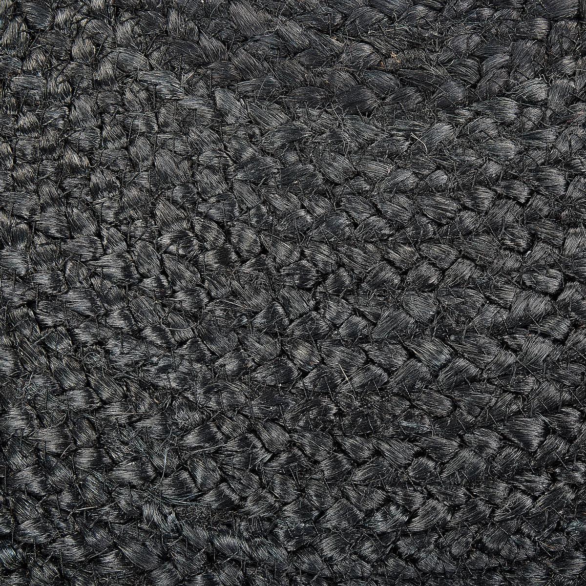 POUF Jute Schwarz Tifelt - Schwarz, Textil (50/20/50cm) - Beliani