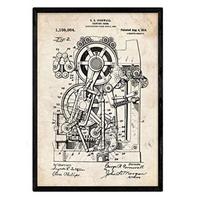 POSTER Druckmaschine 2 Patent A3 Rahmenlos - Klar, Papier (29.7/5/42cm) - Nacnic
