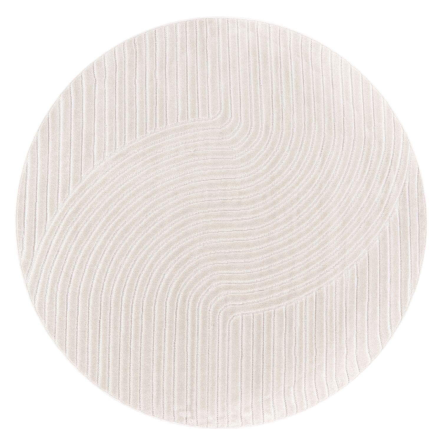 OUTDOORTEPPICH Ethno Creme Ø 160 cm - Creme, Kunststoff (160/160cm) - TT Home