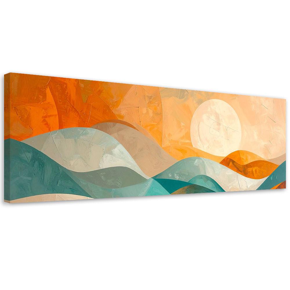 LEINWANDBILD 3D und geometrisch 120x40cm - Multicolor, Textil (120/40cm) - Feeby