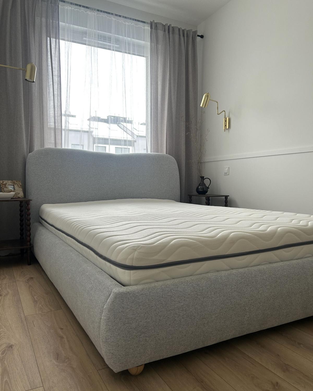MEMORY-SCHAUMMATRATZE H2/3 Mittel 140/200 cm Serenity - Weiß, Textil (140/200cm) - Beliani