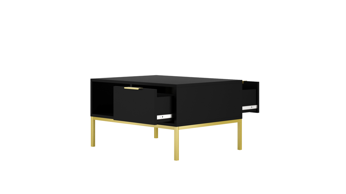 COUCHTISCH Austin 60/45/80 - Goldfarben/Schwarz, Holzwerkstoff (80/60/45cm) - RAUMHIRSCH FURNITURE