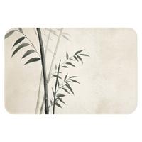 BADEMATTE Japandi - Bambus - Beige Rutschfest 60x40 cm - Ecru, Textil (60/40cm) - OnlyWow