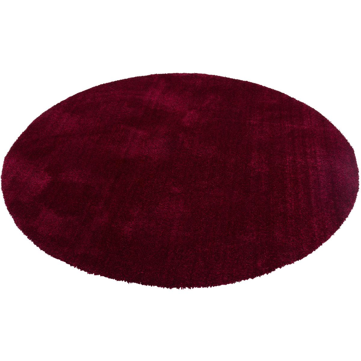 SUPER SOFT HOCHFLORTEPPICH LIVORNO RUND - Weinrot, Textil (133/133cm) - Snapstyle
