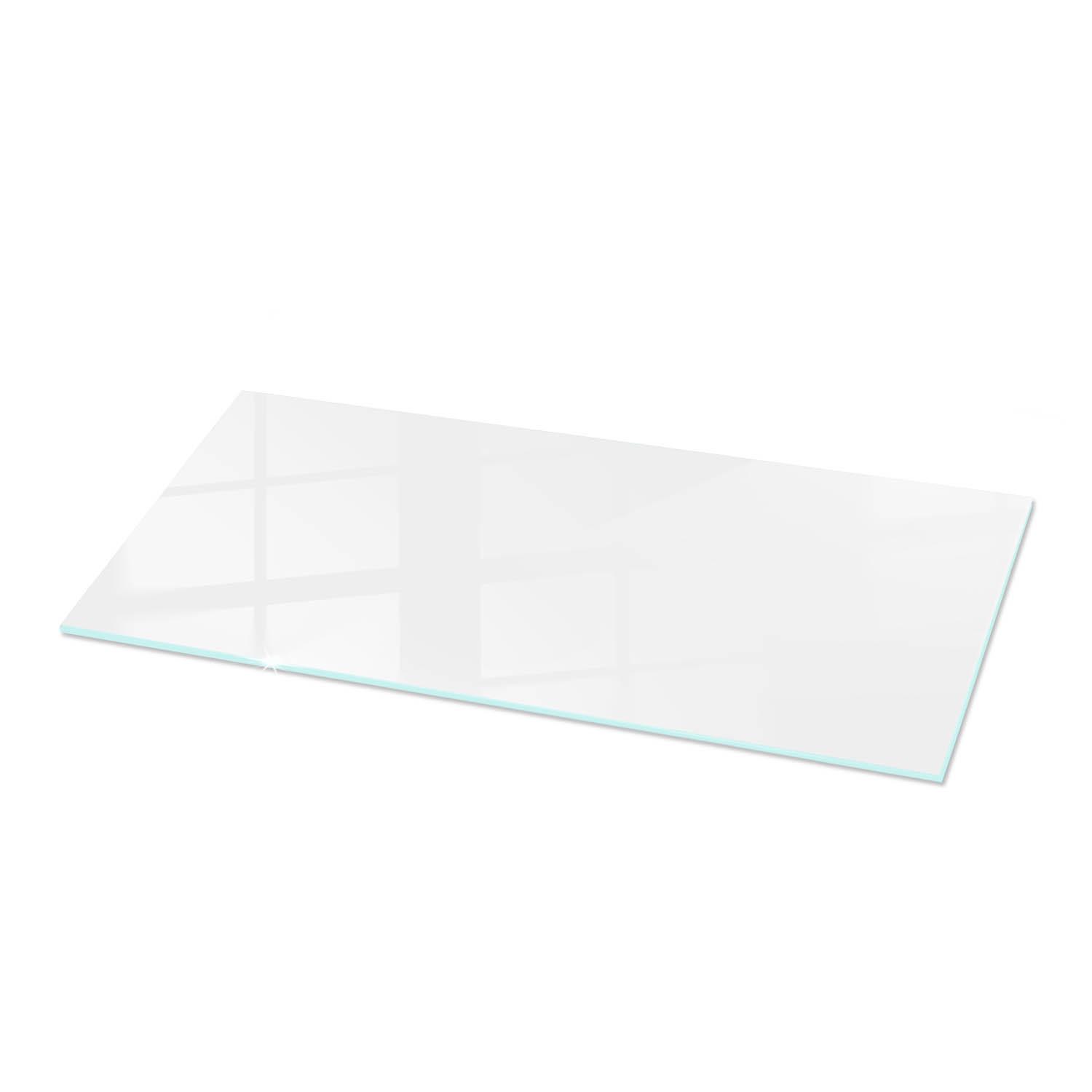 TISCHPLATTE 125x50 cm Farbe Weiß, glatt - Weiß, Glas (125/50/0.4cm) - TULUP