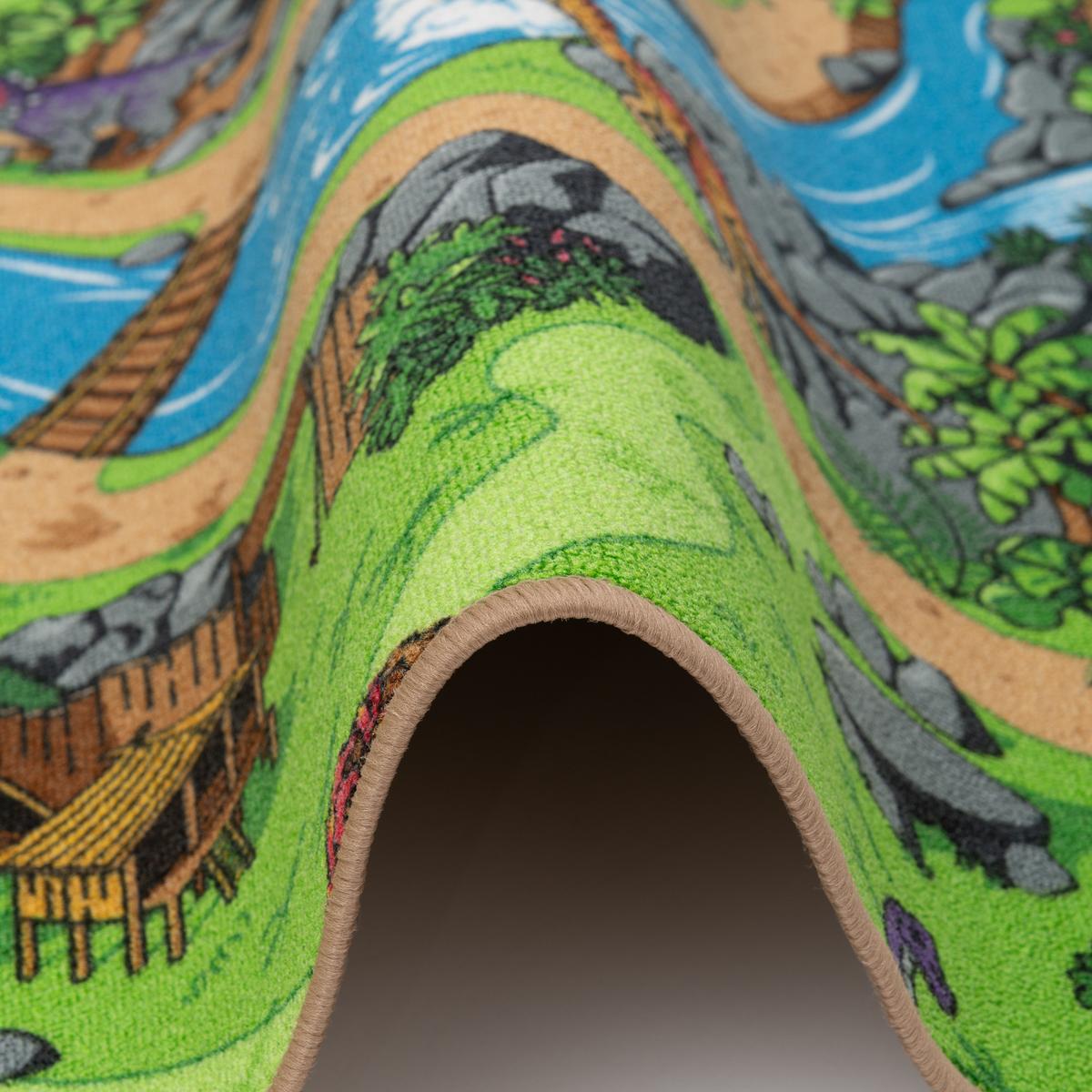 KINDER SPIEL STRASSENTEPPICH - Türkis, Textil (140/200cm) - Snapstyle