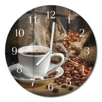 WANDUHR aus Glas Ø30 cm - Kaffee - Braun, Glas (30/30/0.4cm) - TULUP
