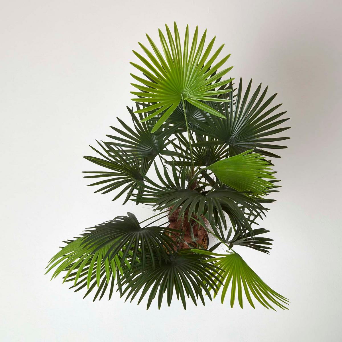 KUNSTPALME Rhapis, 90 cm - Grün, Kunststoff (90cm) - Homescapes
