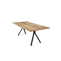 BAUMKANTENTISCH Dannie 10 220x77x100 Massivholztisch Wildeiche geölt - Wildeiche, Holz (220/77/100cm) - 58aufmkessel