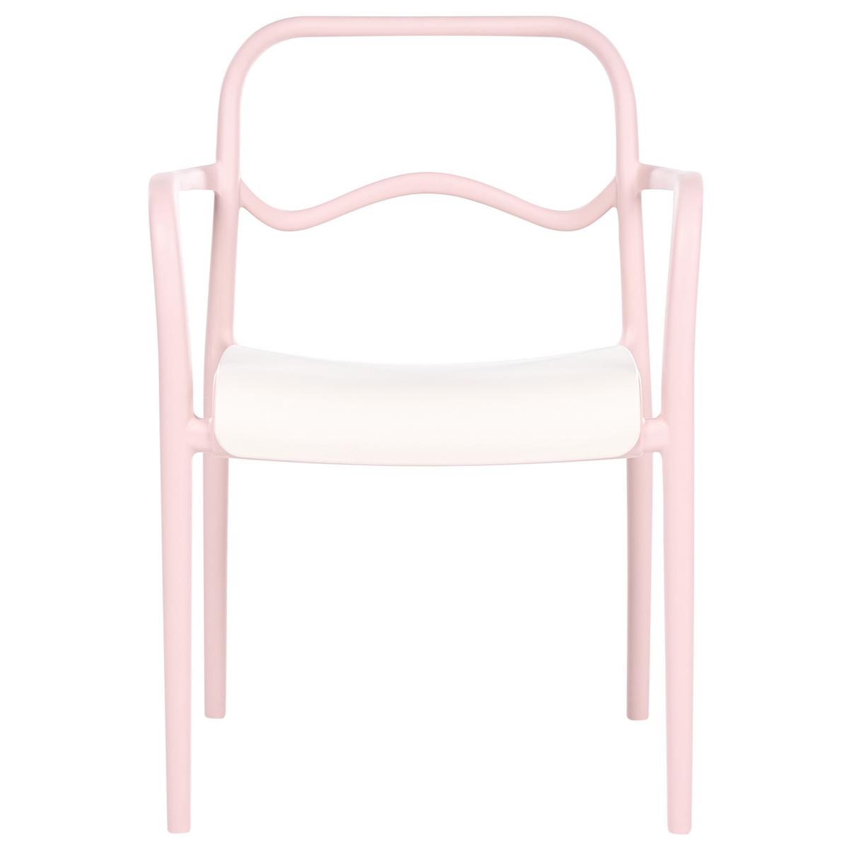 GARTENSTUHL 2er-Set Kunststoff Pastellrosa Thasos - Pink, Kunststoff (57/80/57cm) - Beliani