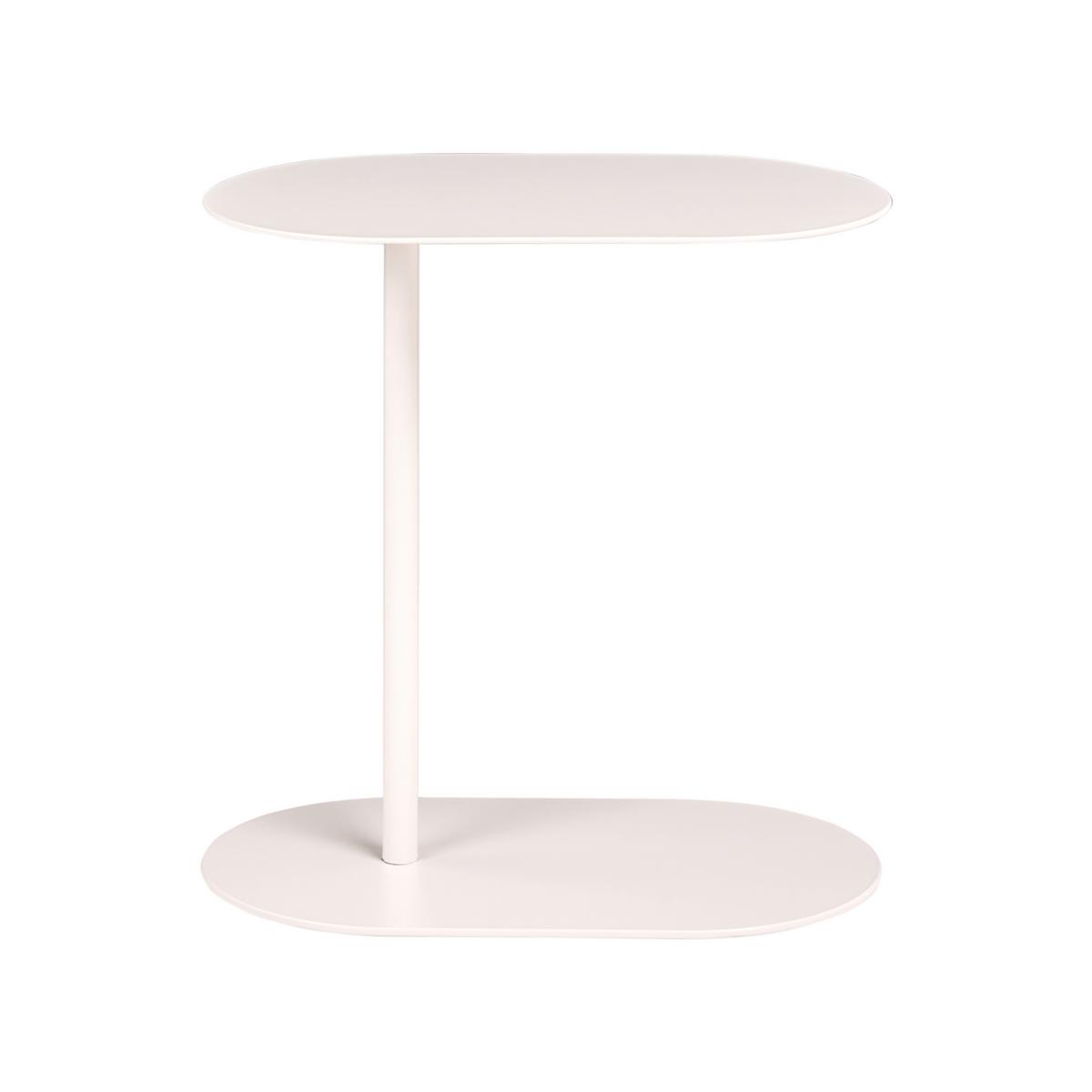 BEISTELLTISCH Metall Cremeweiß Mille - Creme, Metall (48/28/49cm) - Beliani