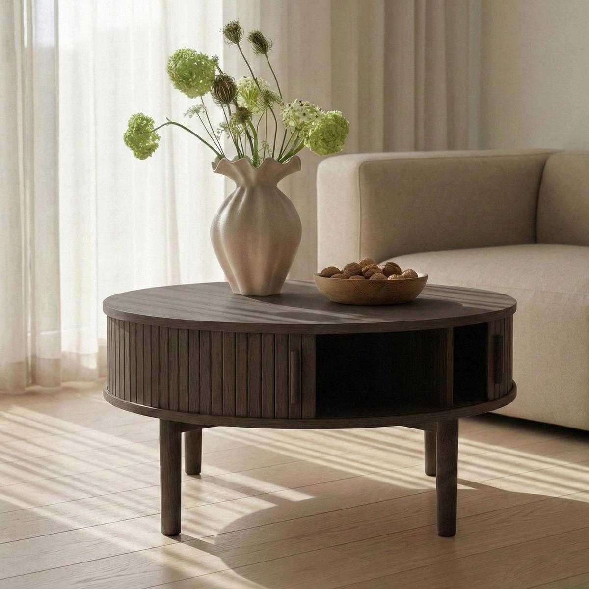 COUCHTISCH Meta 85 cm - Dunkelbraun, Holz/Holzwerkstoff (85/85/45cm) - Selsey