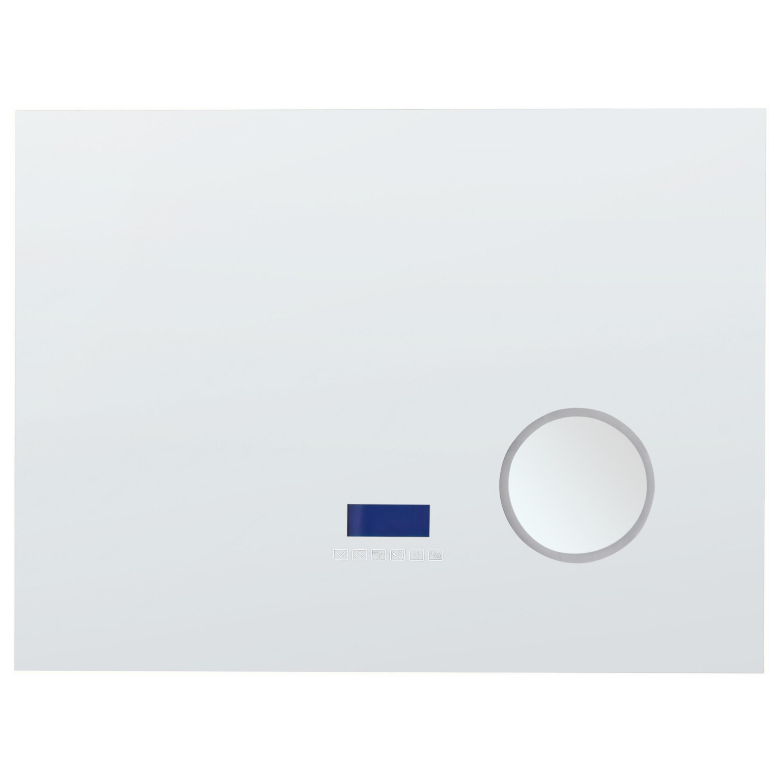LED-BADEZIMMER-SPIEGEL 80/60 cm Silber Montaron - Silberfarben, Glas (80/60/4cm) - Beliani
