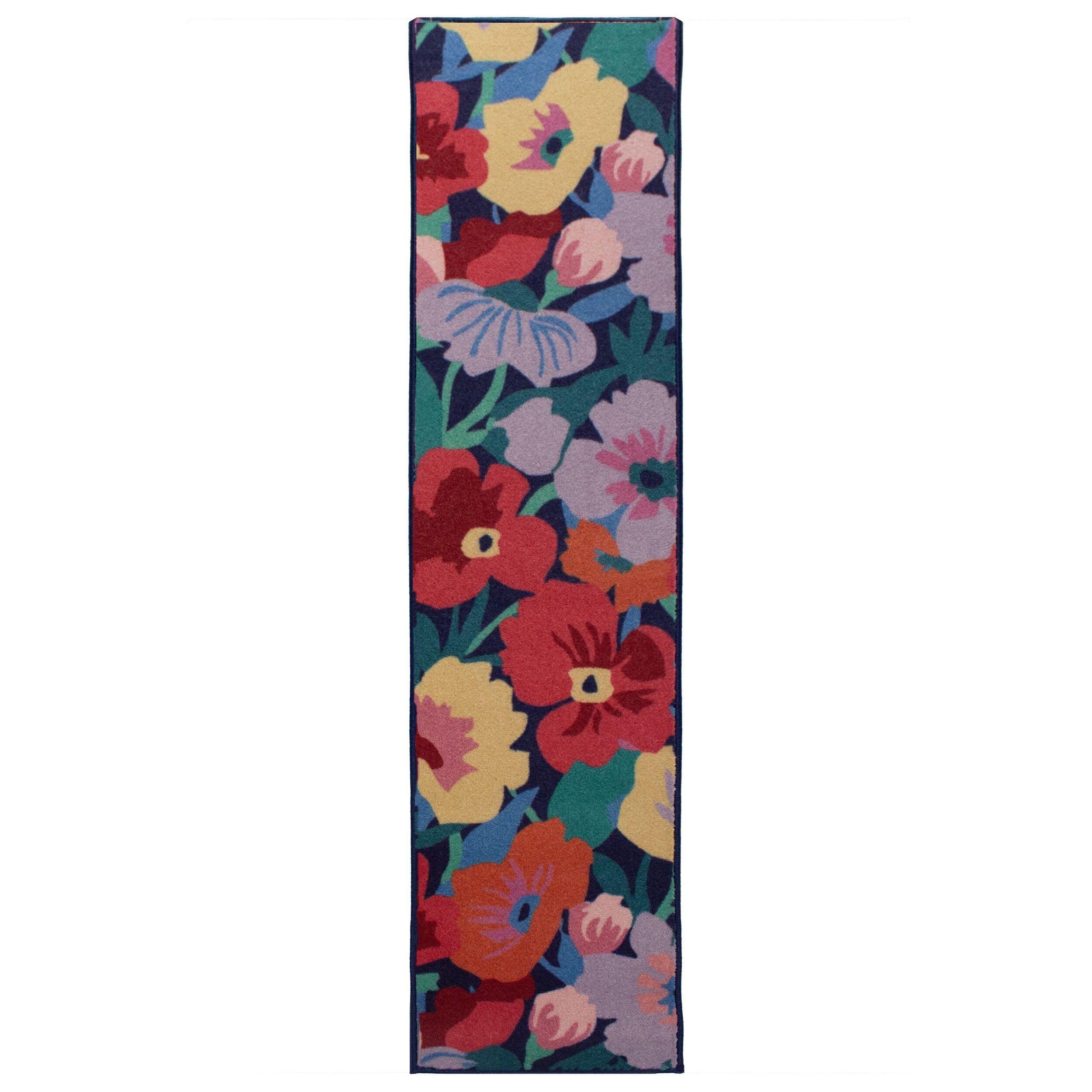 WOLLTEPPICH DAHLIA, floral, Bunt, 80 x 300 cm - Multicolor, Textil (300/80cm) - KADIMA DESIGN