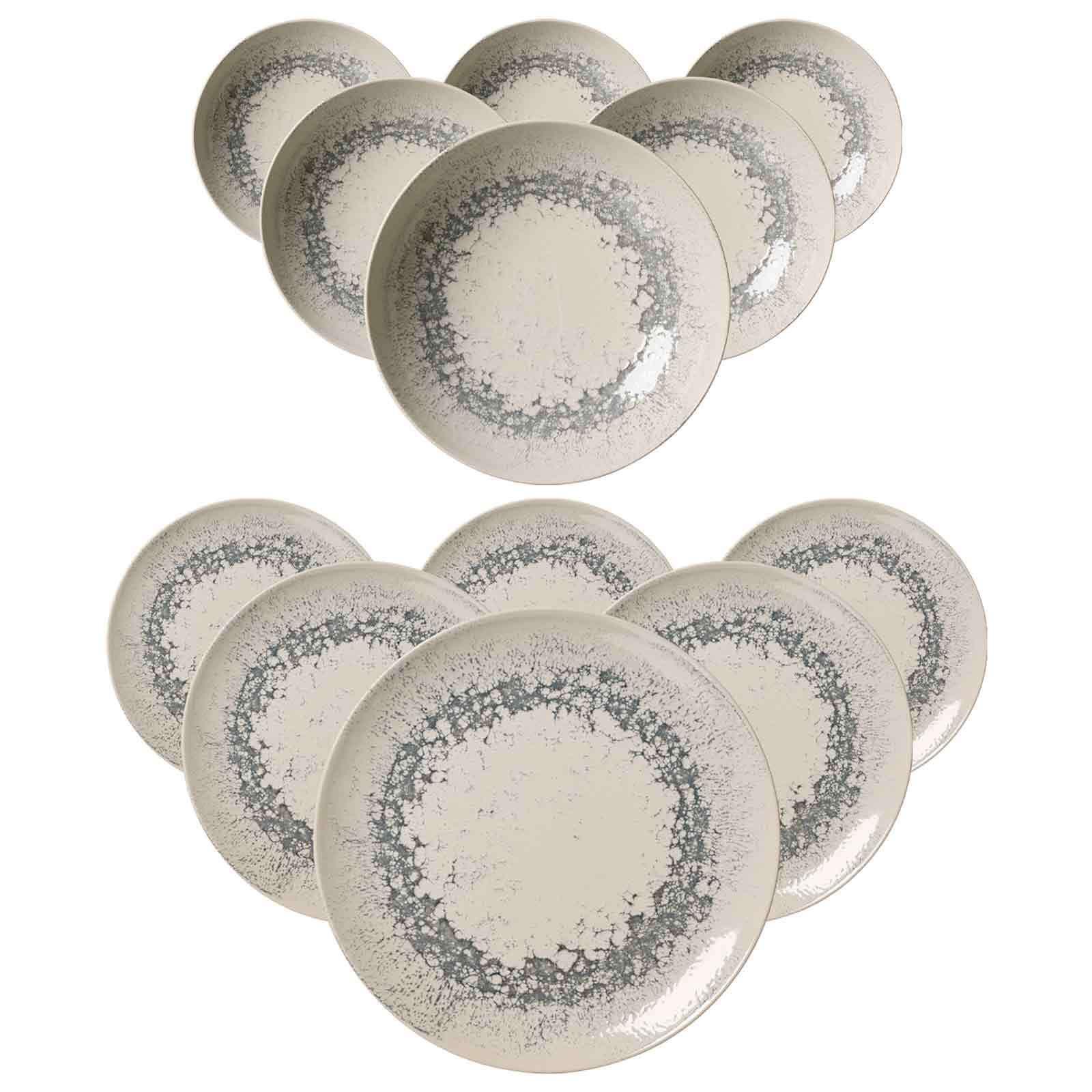 TAFELSERVICE Cecina Graphit 12-tlg. - Beige/Grau, Keramik (2/2/2cm) - Ritzenhoff Breker