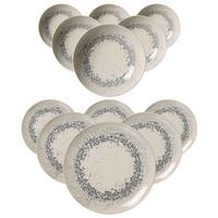 TAFELSERVICE Cecina Graphit 12-tlg. - Beige/Grau, Keramik (2/2/2cm) - Ritzenhoff Breker