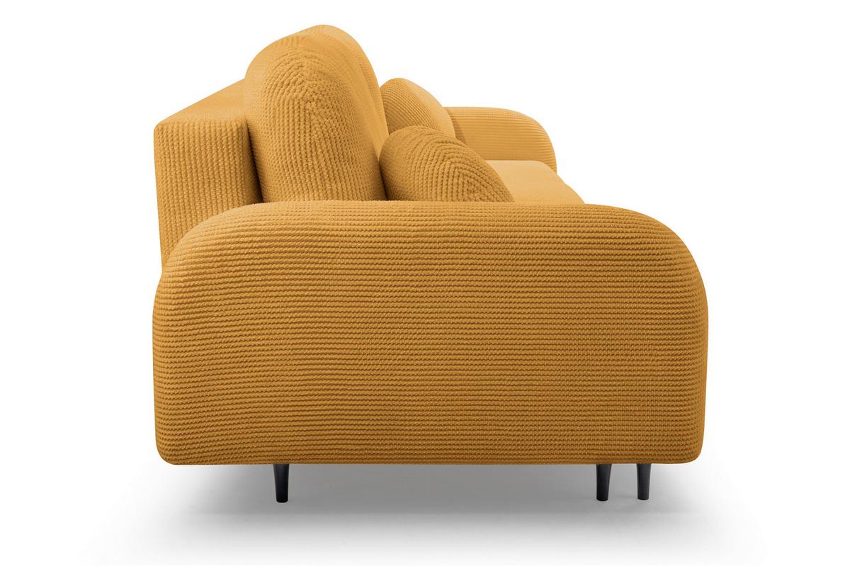 BETTSOFA VIVO Kupferfarben Geflochtener Stoff mit Schlaffunktion - Kupferfarben, Holz (230/95/102cm) - MASSENO
