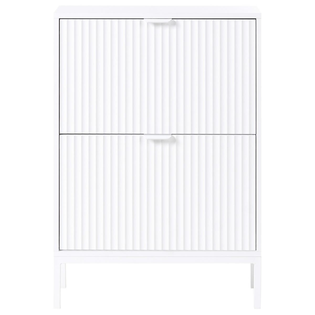 SCHUHSCHRANK Weiß Adelaide - Weiß, Holzwerkstoff (60/85/24cm) - Beliani