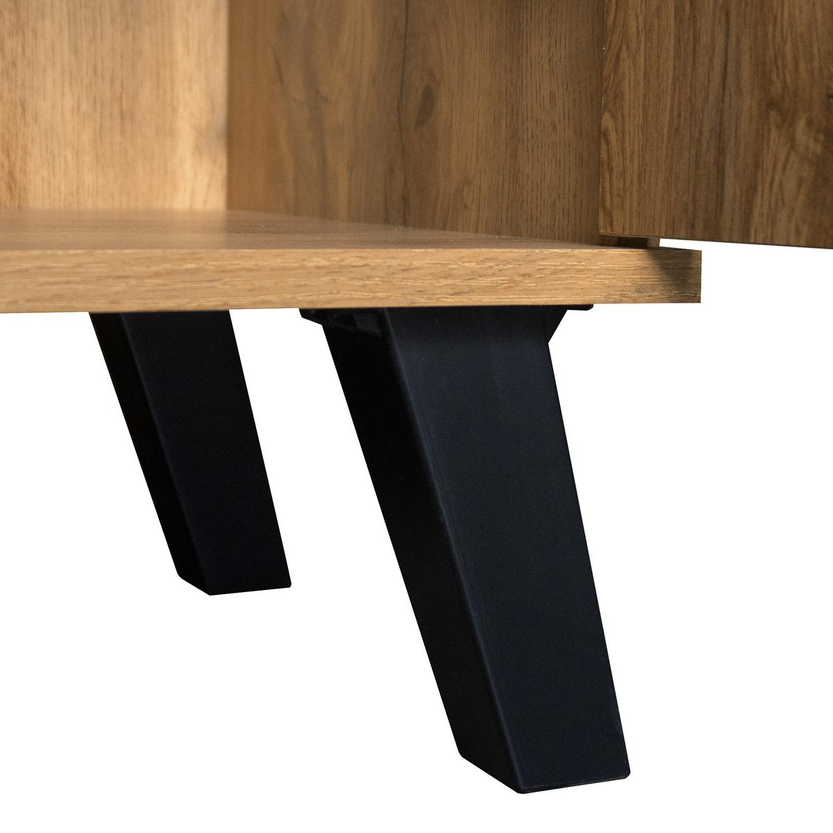 SIDEBOARD in Eiche Optik Stil mit 3 Türen, 160.5/35.5/78cm - Braun, Holzwerkstoff (35/78/161cm) - Urban Meuble