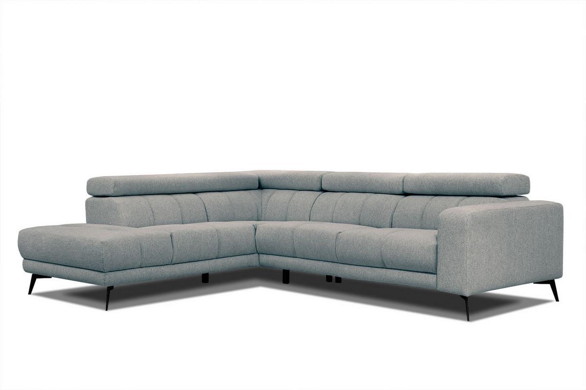 ECKSOFA MORELLO 5-Sitzer, mintgrün - Schwarz/Mintgrün, Holzwerkstoff/Textil (158/269cm) - Wozimo