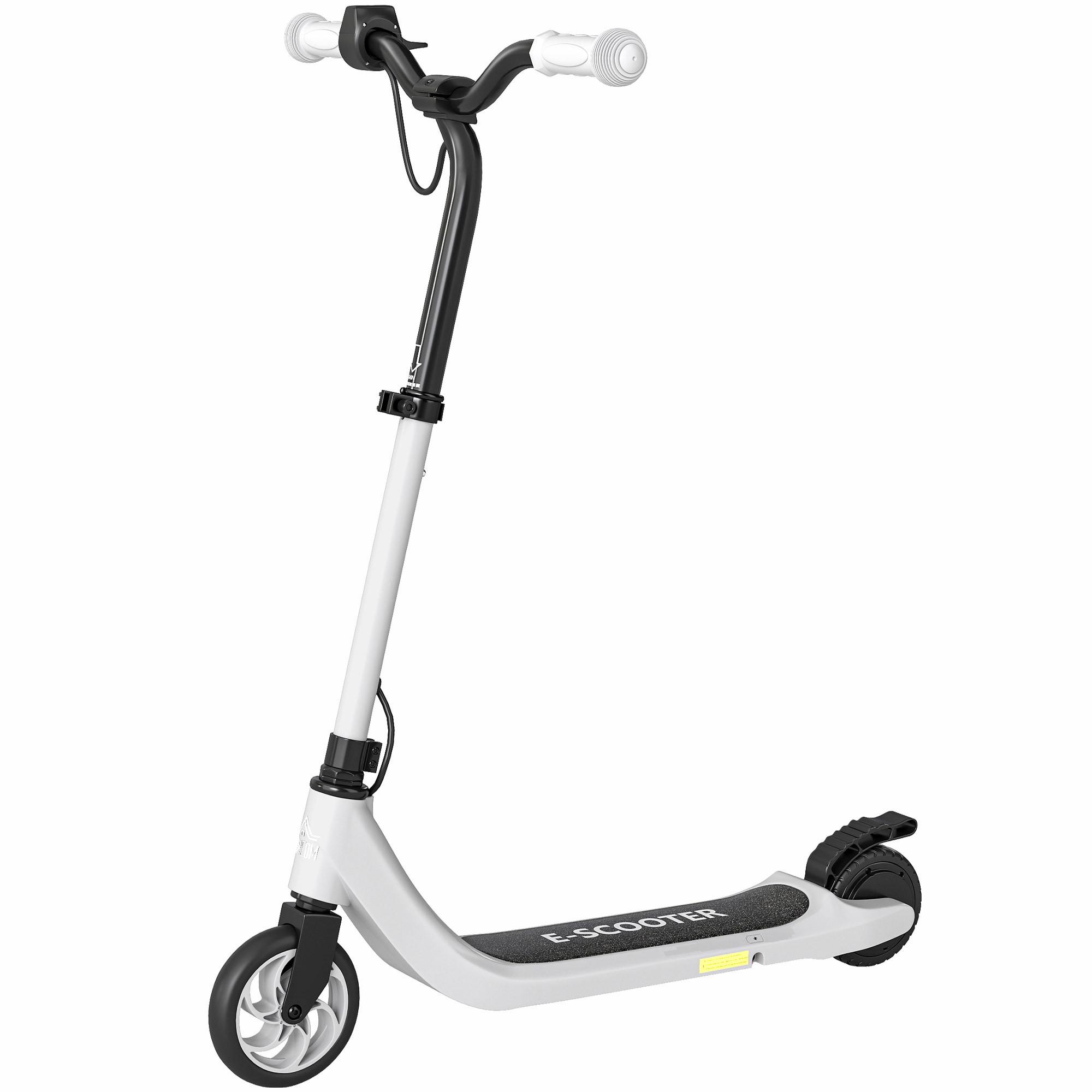 E-SCOOTER höhenverstellbarer Elektroroller bis 50kg ab 6 Jahren - Schwarz, Metall (95cm) - HOMCOM