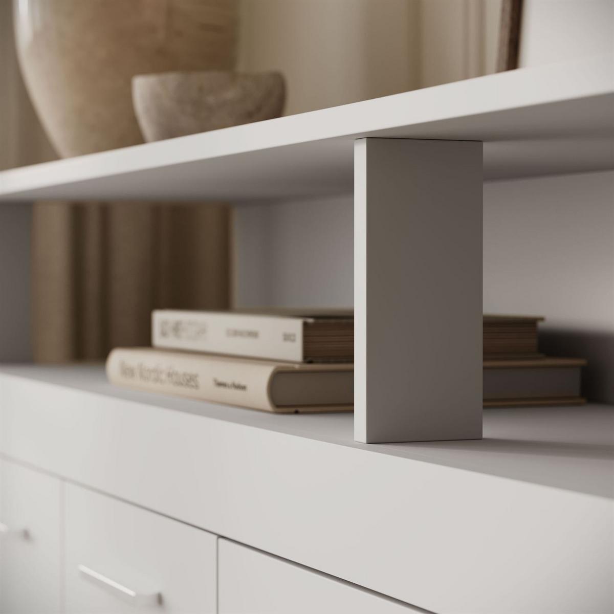 KOMMODE ROMANO mit Schubladen - Weiß, Holzwerkstoff (190/96/32cm) - Lookway