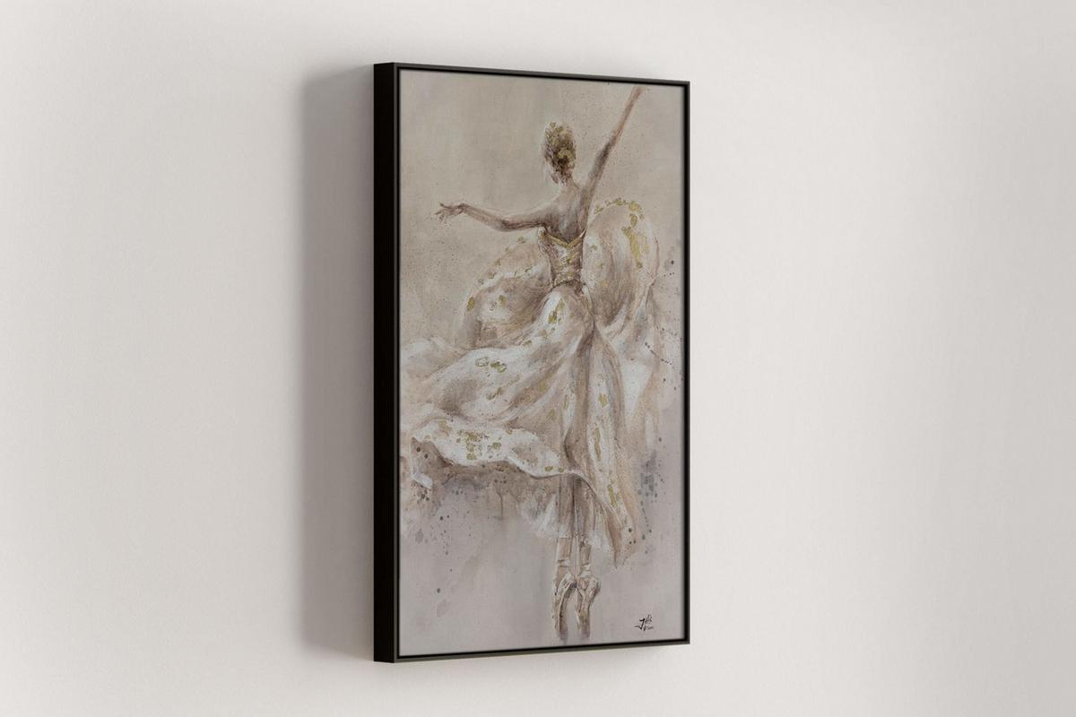 ACRYLBILD HANDGEMALT 60/90 cm - Beige, Holz/Textil (60/90cm) - KUNSTLOFT