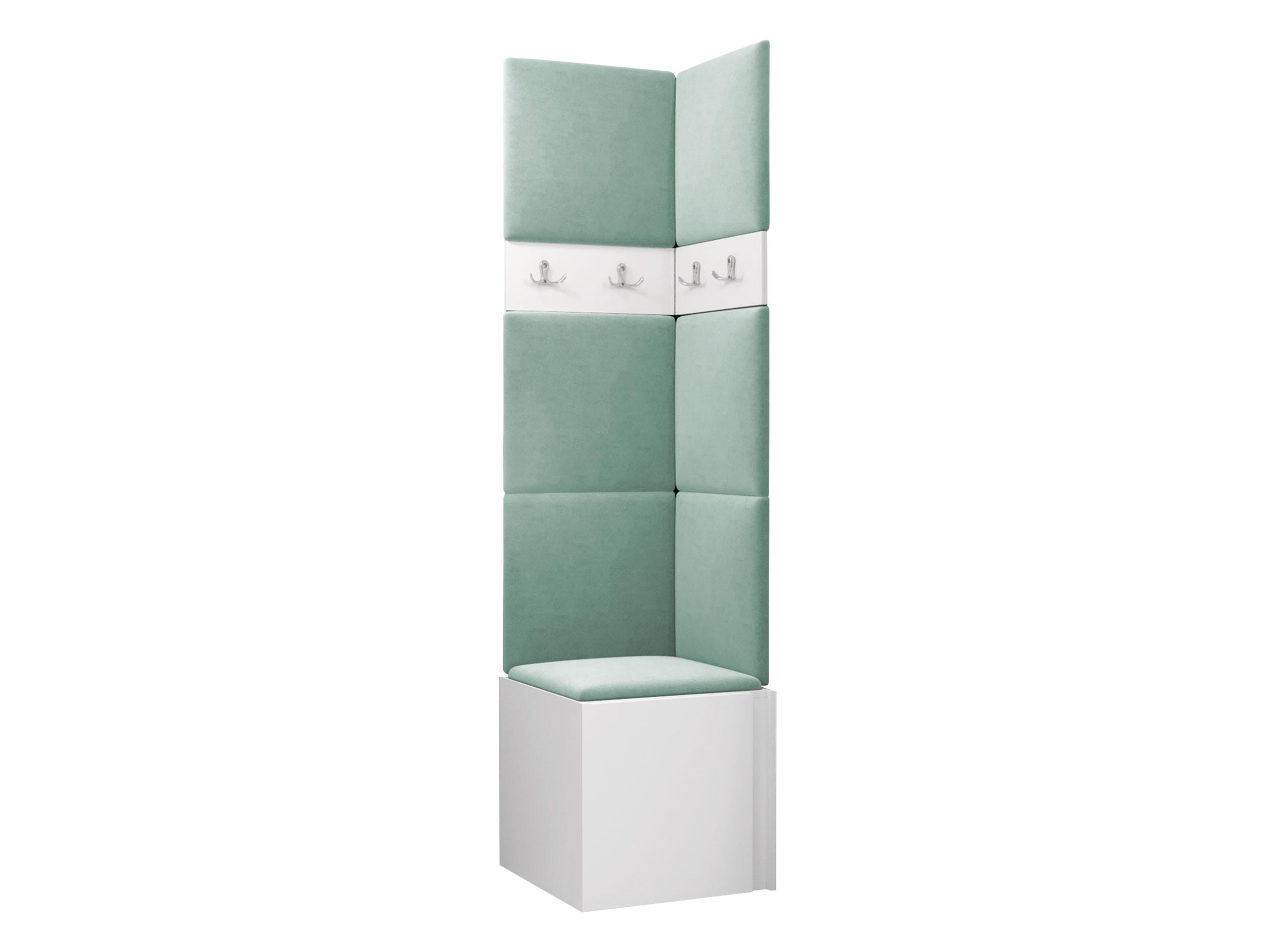 GARDEROBEN-SET Orion XXI - Weiß/Mintgrün, Holzwerkstoff/Kunststoff (42/186/46cm) - MIRJAN24