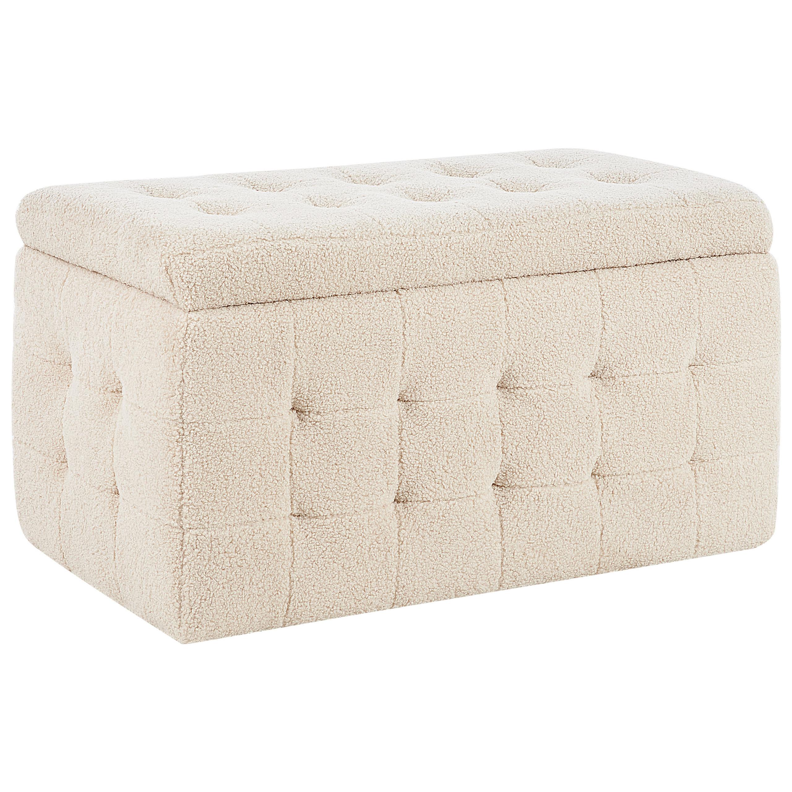 TRUHENBANK Michigan 42/72/40 cm - Beige, Textil (72/40/42cm) - Beliani