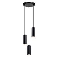 PENDELLEUCHTE Stärke 3-flammig 20/20/170 cm - Schwarz, Metall (20/20/170cm) - Nettlife