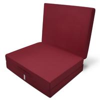 KLAPPMATRATZE Campix 195/80/10 cm Dunkelrot - Dunkelrot, Textil (195/80/10cm) - Beautissu 