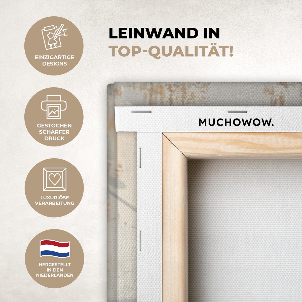 LEINWANDBILD Esel - Tiere - Badewanne - Schaumstoff Wanddeko 90x60 cm - Weiß, Textil (90/60cm) - MuchoWow