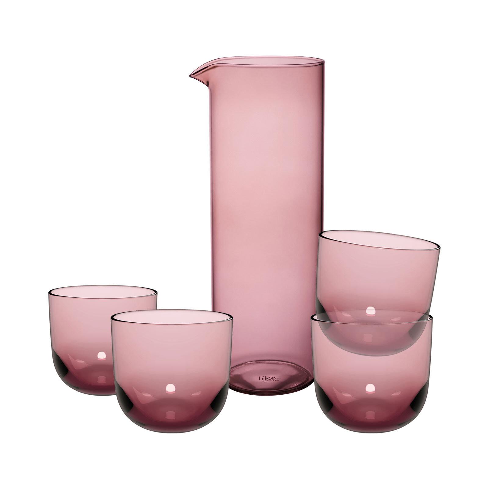 TRINKGLÄSER MIT KARAFFE Like Glass Grape 5-tlg. - Lila, Glas - like.Villeroy & Boch