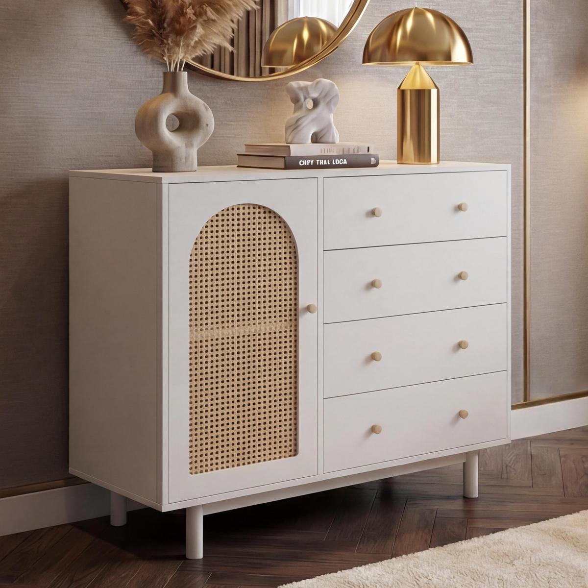 KOMMODE Weiß - Weiß, Holz (100/95/40cm) - MCW