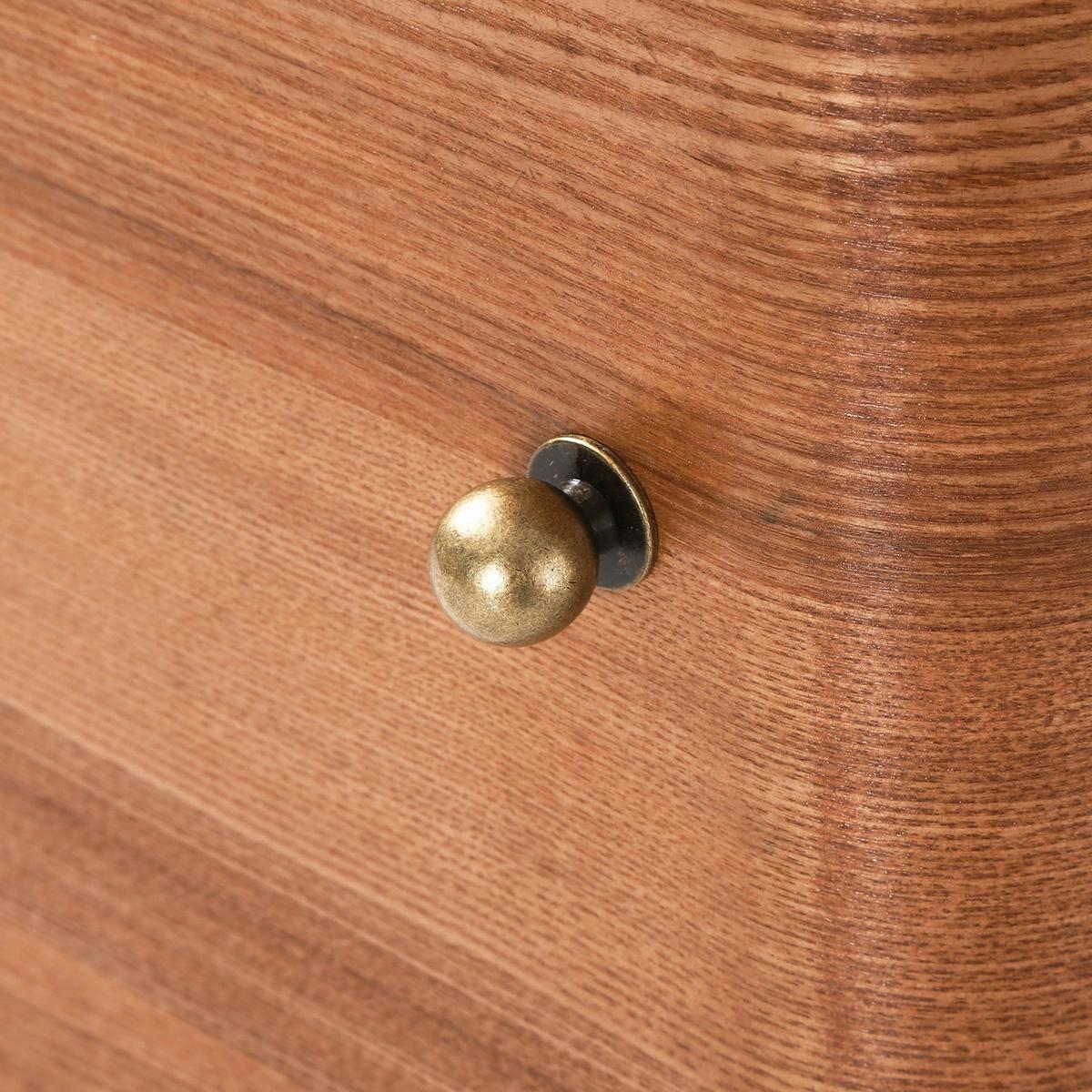 NACHTTISCH 1 Schublade 1 Tür, Fronten mit abgerundeten Kanten 35/71/42 cm - Nussbaumfarben, Holzwerkstoff (35/71/43.5cm) - Calicosy