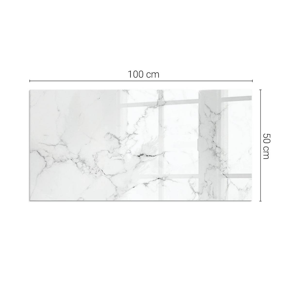 GLASPLATTE für Kamin 100x50 cm - Weiß, Glas (100/50/0.4cm) - TULUP