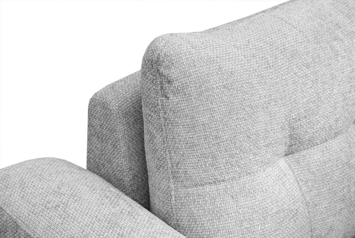 SOFA SALVINI 2-Sitzer, hellgrau - Hellgrau/Schwarz, Holzwerkstoff/Textil (176/88/99cm) - Wozimo