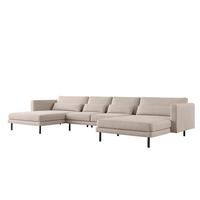 WOHNLANDSCHAFT Agada In Verita - Beige, Holzwerkstoff/Textil (391/83/174cm) - Fun Möbel