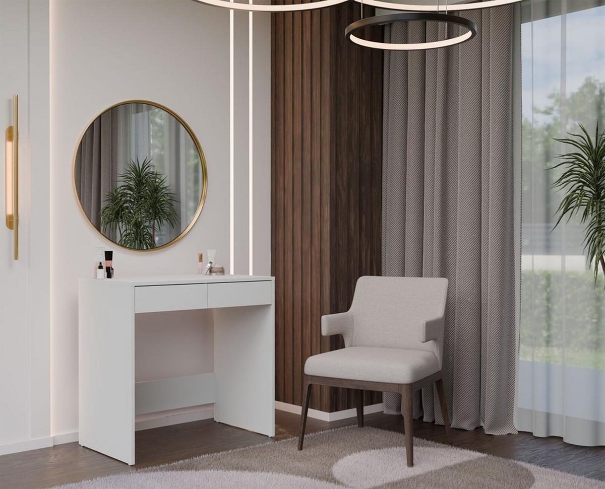 SCHREIBTISCH Weiß 81/80/50 - Weiß, Holzwerkstoff (90/50/80cm) - RAUMHIRSCH FURNITURE