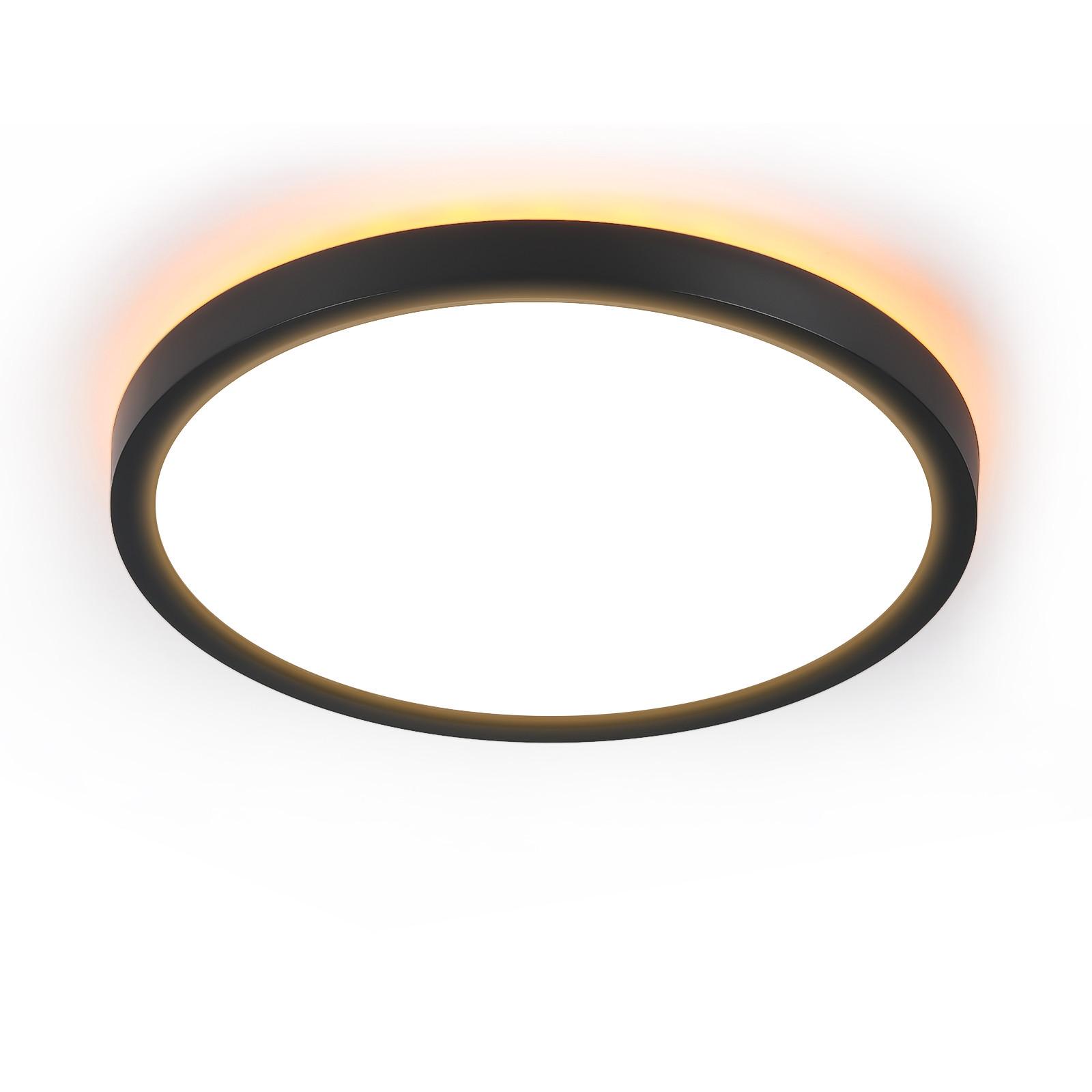 LED-DECKENLEUCHTE Maki 22/22/2.6 cm - Schwarz, Kunststoff (22/22/2.6cm) - Nettlife