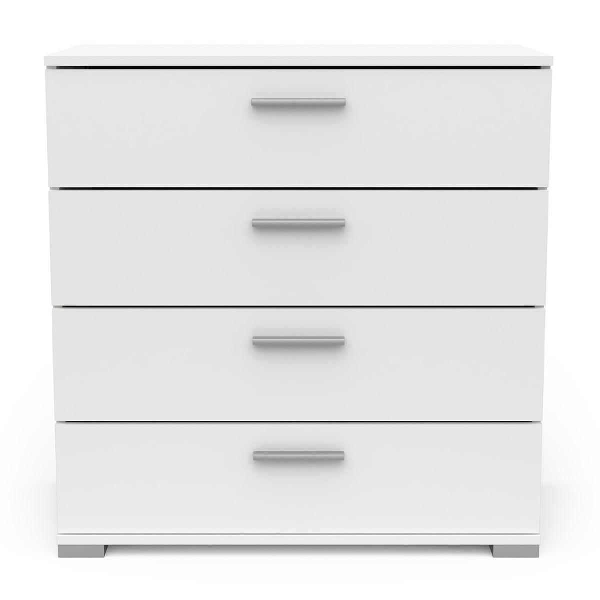 KOMMODE mit 4 Schubladen in Mattweiß - L 79,7 cm - Weiß, Holzwerkstoff (41.9/82.6/87.2cm) - Calicosy