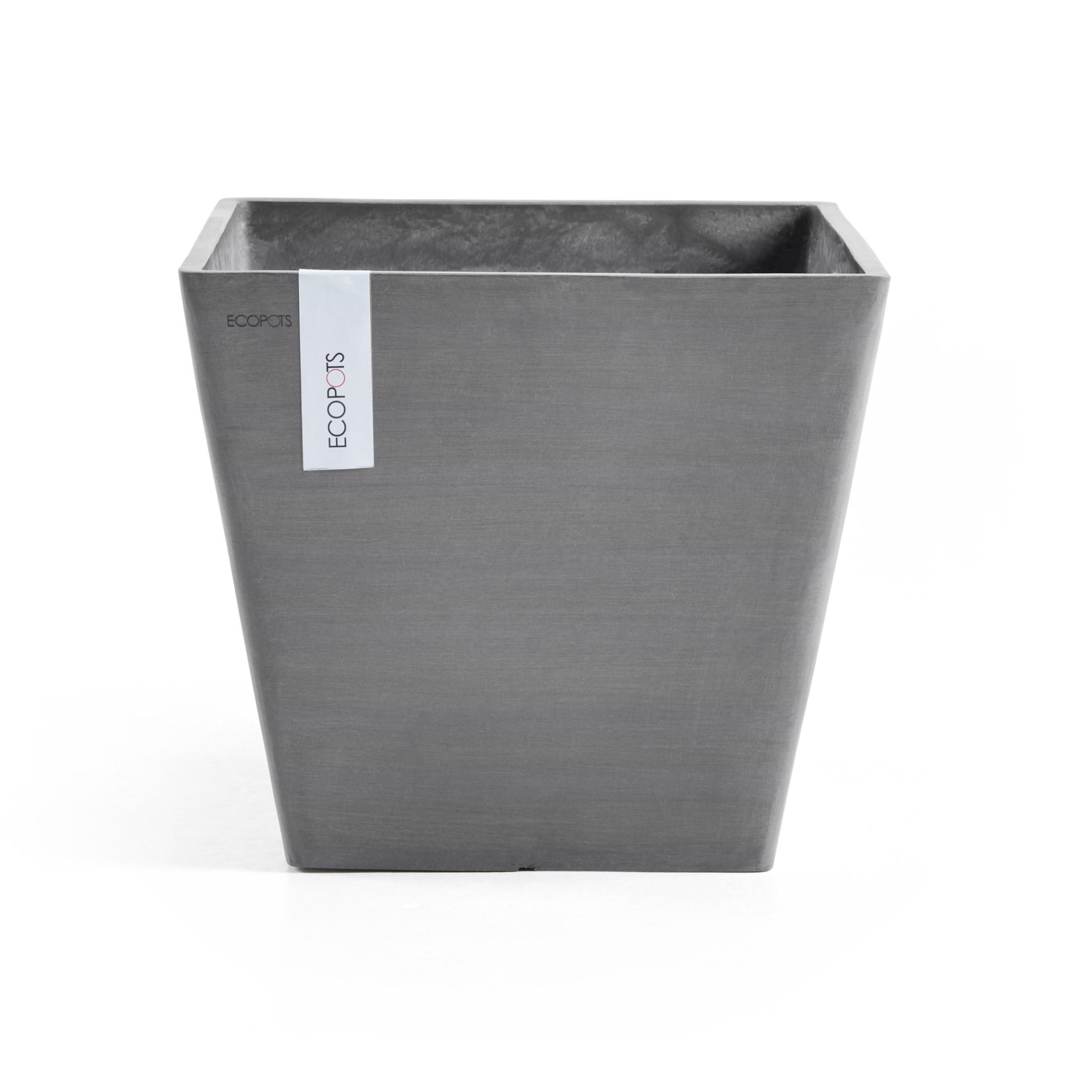 BLUMENTOPF Rotterdam 29,5/29,5/26,4 cm Grau - Grau, Kunststoff (29.5/26.4cm) - Ecopots