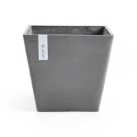 BLUMENTOPF Rotterdam 40,1/40,1/35,5 cm Grau - Grau, Kunststoff (40.1/35.5cm) - Ecopots