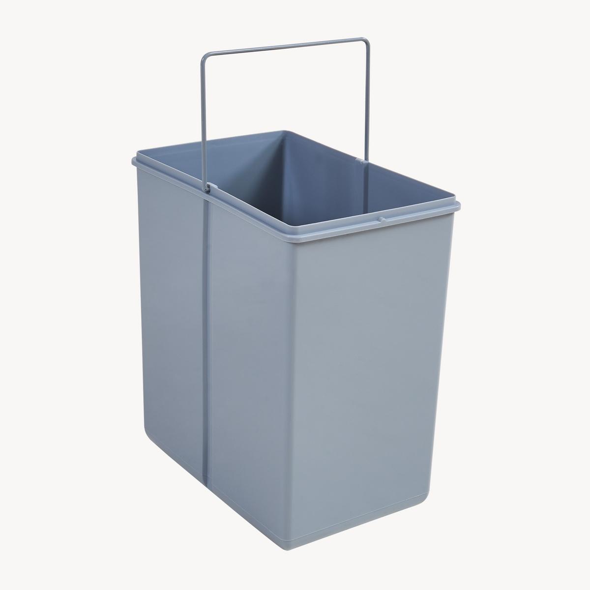 EINBAU-MÜLLEIMER Froland - Grau, Kunststoff/Metall (34/42/26cm) - [en.casa]