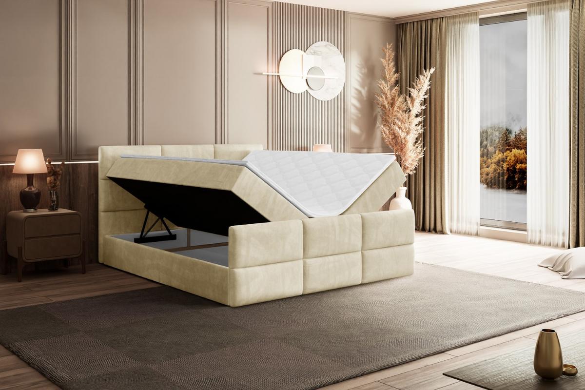 BOXBETT OHIO-Z - 140x200 cm - H3 - Beige - Beige, Holzwerkstoff (140/200cm) - ALTDECOR
